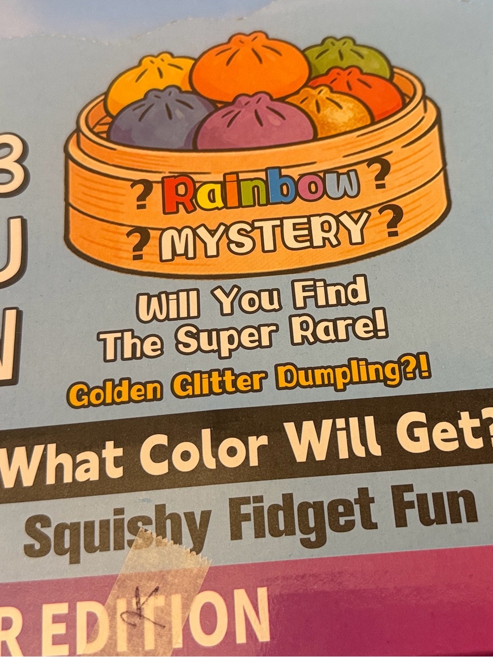 BOGO Rainbow Mystery Squishy Bun, a viral blind box toy get 2